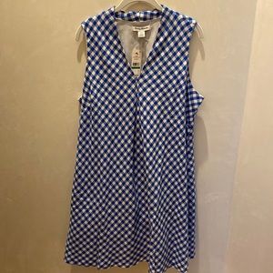Tommy Bahama Bonita Check Linen Blend Shift Dress